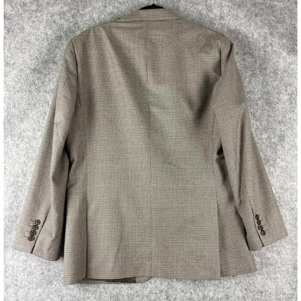 Stafford Year Round Blazer‎ Sport Coat Mens 42R Herringbone Classic Fit Travel
